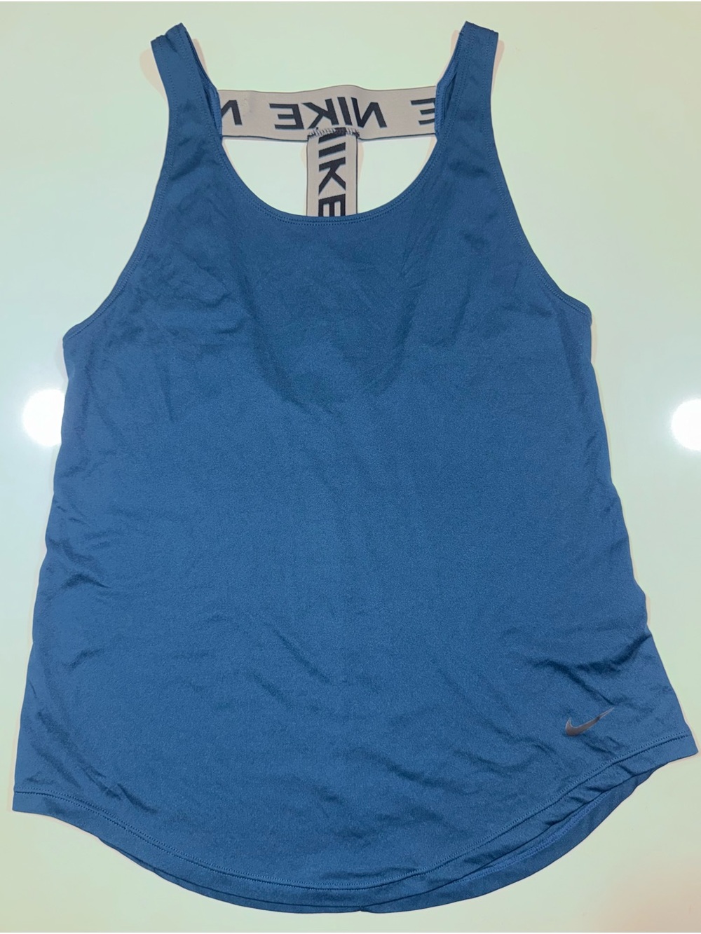 Nike Women’s Teal Blue Racerback Tank with Branded Strap